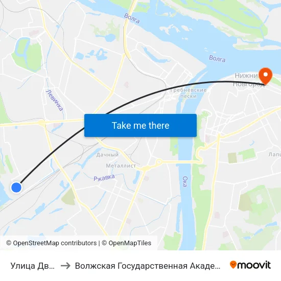 Улица Движенцев to Волжская Государственная Академия Водного Транспорта map
