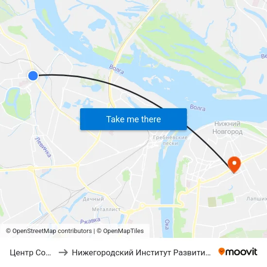 Центр Сормова to Нижегородский Институт Развития Образования map