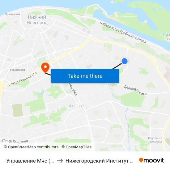 Управление Мчс (Улица Усилова) to Нижегородский Институт Развития Образования map