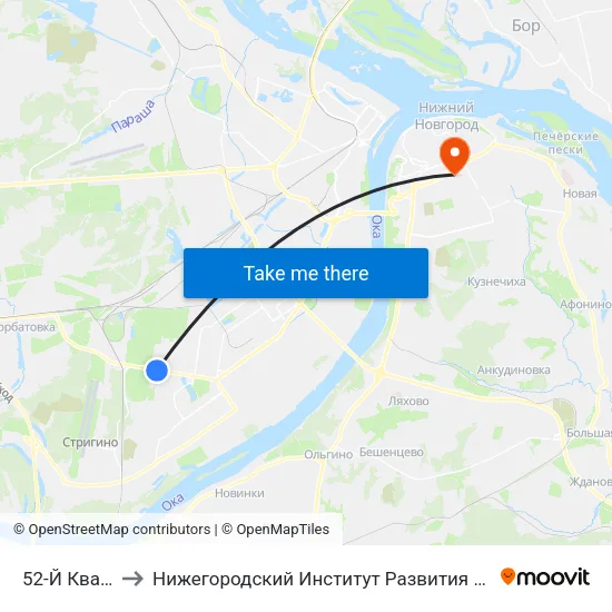 52-Й Квартал to Нижегородский Институт Развития Образования map