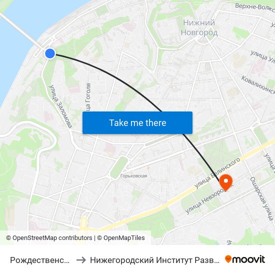 Рождественская Улица to Нижегородский Институт Развития Образования map