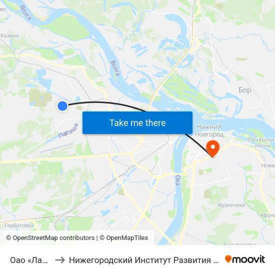 Оао «Лазурь» to Нижегородский Институт Развития Образования map