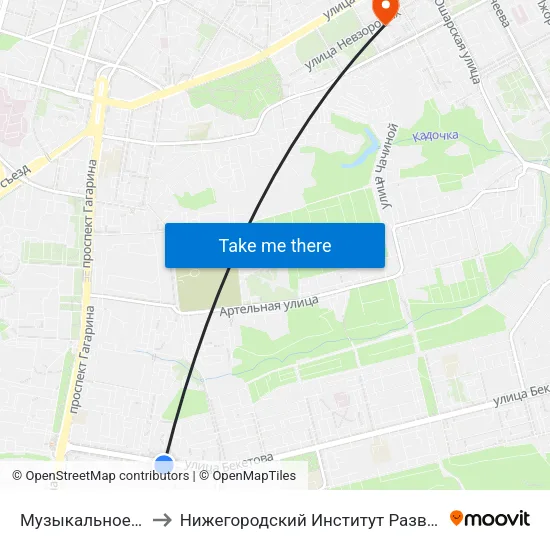 Музыкальное Училище to Нижегородский Институт Развития Образования map