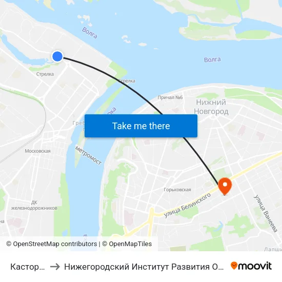 Касторама to Нижегородский Институт Развития Образования map