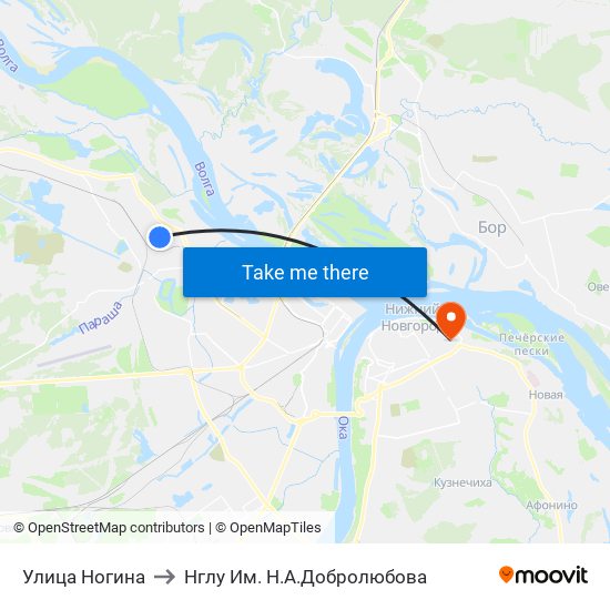 Улица Ногина to Нглу Им. Н.А.Добролюбова map
