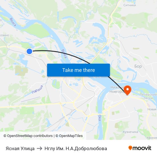 Ясная Улица to Нглу Им. Н.А.Добролюбова map