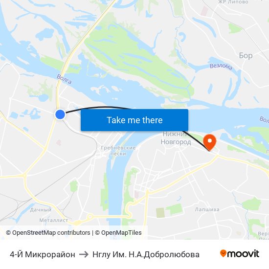 4-Й Микрорайон to Нглу Им. Н.А.Добролюбова map