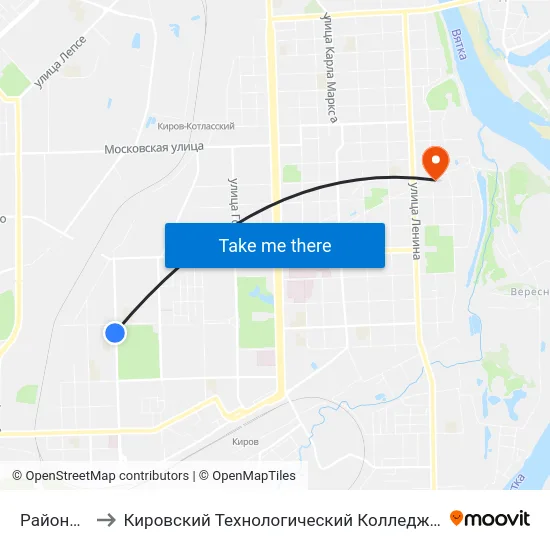 Районный Суд to Кировский Технологический Колледж Пищевой Промышленности map