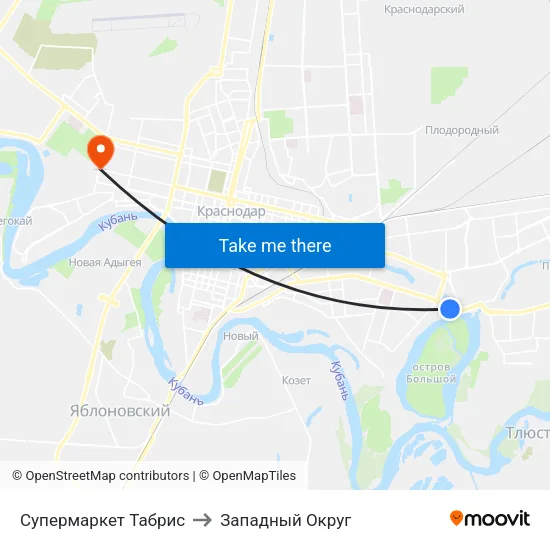 Супермаркет Табрис to Западный Округ map
