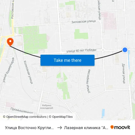 Улица Восточно Кругликовская to Лазерная клиника "Аврора" map