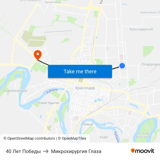 40 Лет Победы to Микрохирургия Глаза map