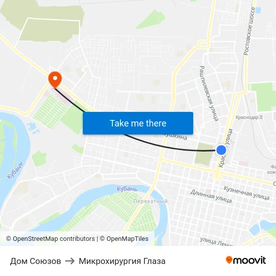 Дом Союзов to Микрохирургия Глаза map