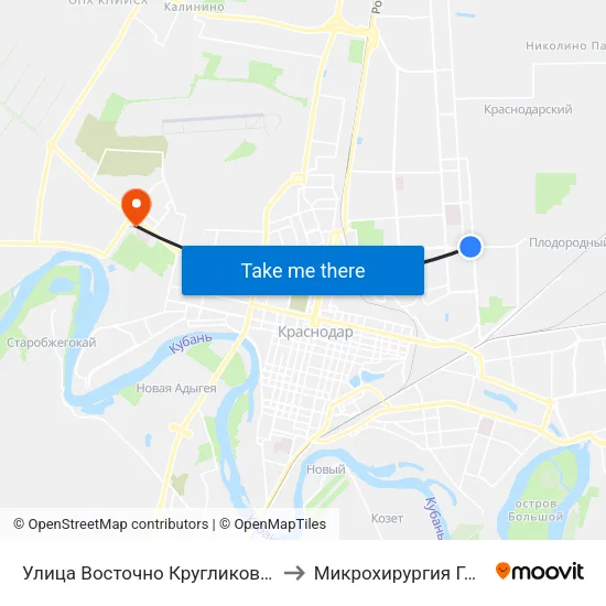 Улица Восточно Кругликовская to Микрохирургия Глаза map