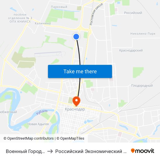 Военный Городок Им. М. Жукова to Российский Экономический Университет Им. Г.В. Плеханова map