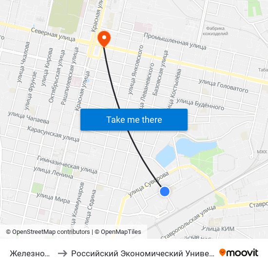 Железнодорожная to Российский Экономический Университет Им. Г.В. Плеханова map