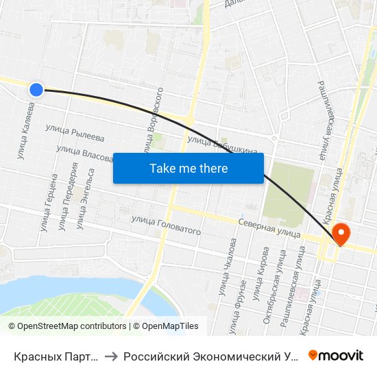 Красных Партизан (Трамвай) to Российский Экономический Университет Им. Г.В. Плеханова map