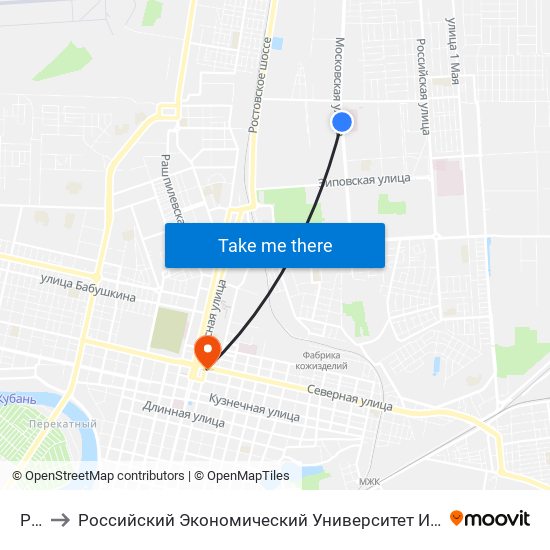 Рип to Российский Экономический Университет Им. Г.В. Плеханова map