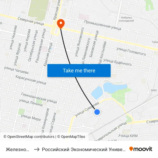 Железнодорожная to Российский Экономический Университет Им. Г.В. Плеханова map