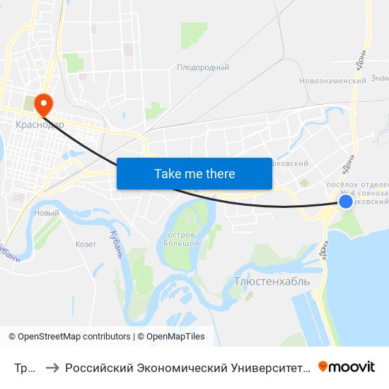 Трк Oz to Российский Экономический Университет Им. Г.В. Плеханова map