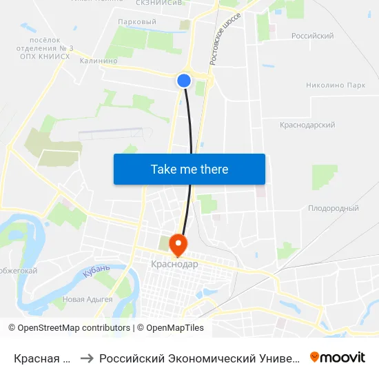 Красная Площадь to Российский Экономический Университет Им. Г.В. Плеханова map