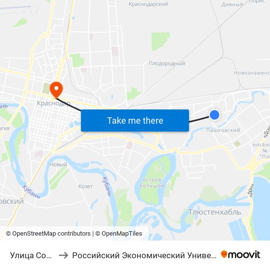 Улица Сормовская to Российский Экономический Университет Им. Г.В. Плеханова map