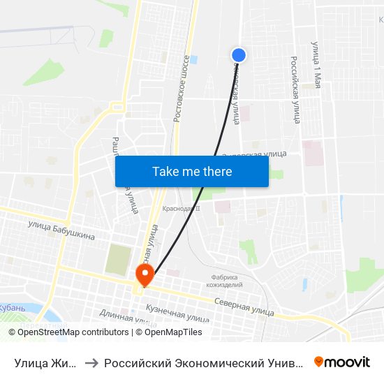 Улица Жигулевская to Российский Экономический Университет Им. Г.В. Плеханова map