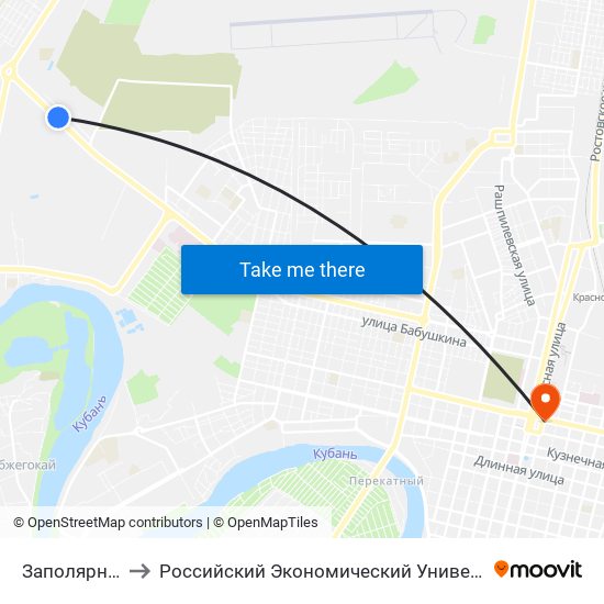 Заполярная Улица to Российский Экономический Университет Им. Г.В. Плеханова map