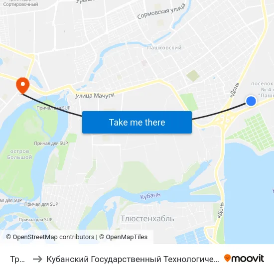 Трк Oz to Кубанский Государственный Технологический Университет map