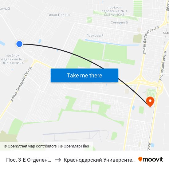 Пос. 3-Е Отделение Книисх to Краснодарский Университет Мвд России map