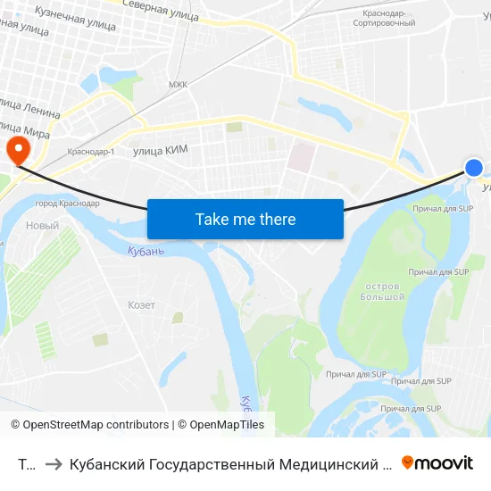 Тэц to Кубанский Государственный Медицинский Университет map