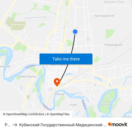 Рип to Кубанский Государственный Медицинский Университет map