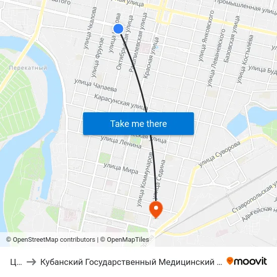 Цкр to Кубанский Государственный Медицинский Университет map