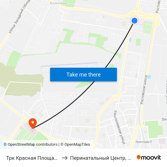 Трк Красная Площадь (Ул. Дзержинского) to Перинатальный Центр, Женская Консультация №5 map
