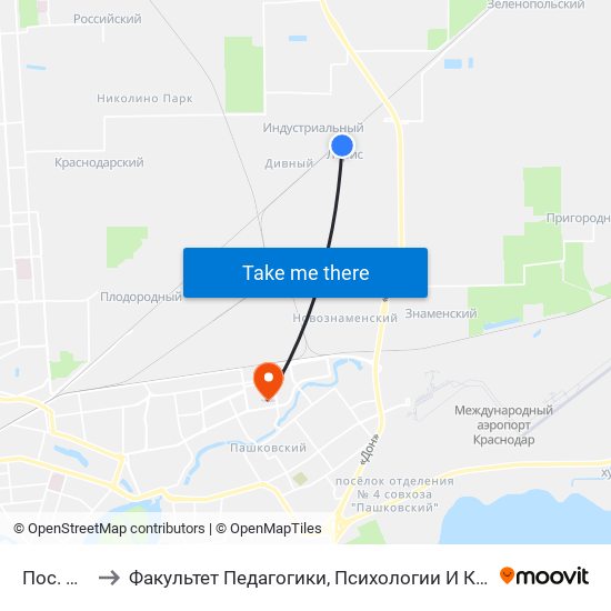 Пос. Лорис to Факультет Педагогики, Психологии И Коммуникативистики map