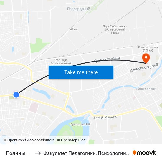 Полины Осипенко to Факультет Педагогики, Психологии И Коммуникативистики map