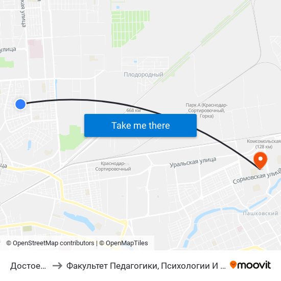 Достоевского to Факультет Педагогики, Психологии И Коммуникативистики map