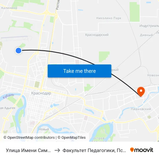 Улица Имени Симиренко, Дом 37 Корпус 1 to Факультет Педагогики, Психологии И Коммуникативистики map