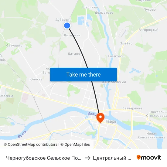 Черногубовское Сельское Поселение to Центральный Район map