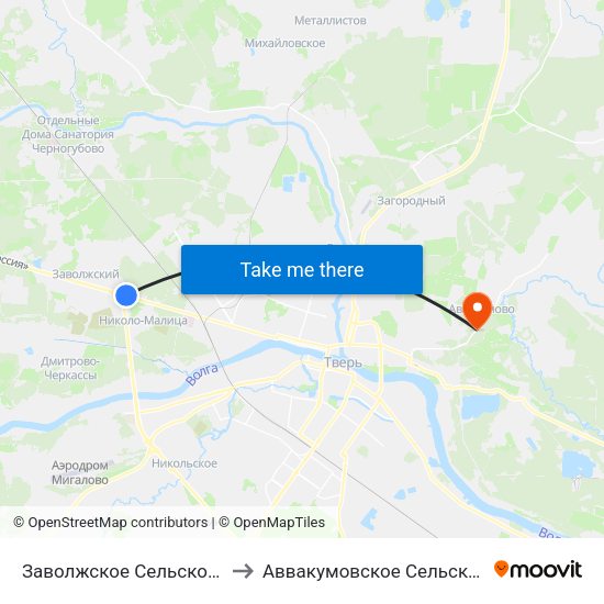 Заволжское Сельское Поселение to Аввакумовское Сельское Поселение map