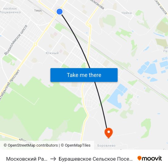 Московский Район to Бурашевское Сельское Поселение map