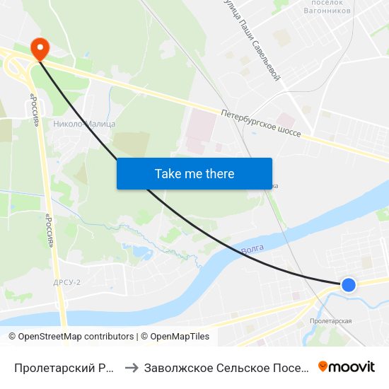 Пролетарский Район to Заволжское Сельское Поселение map