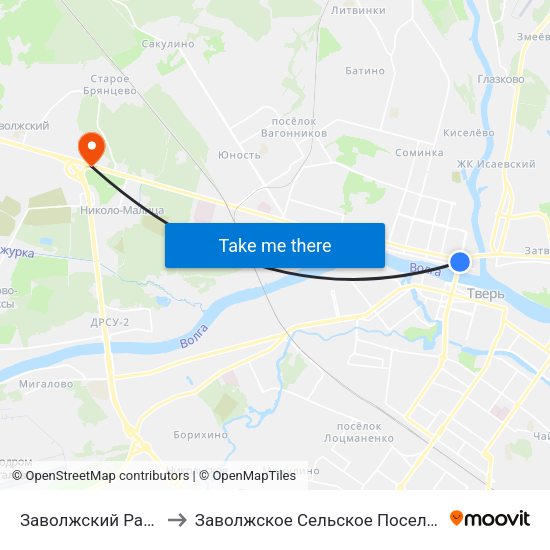 Заволжский Район to Заволжское Сельское Поселение map