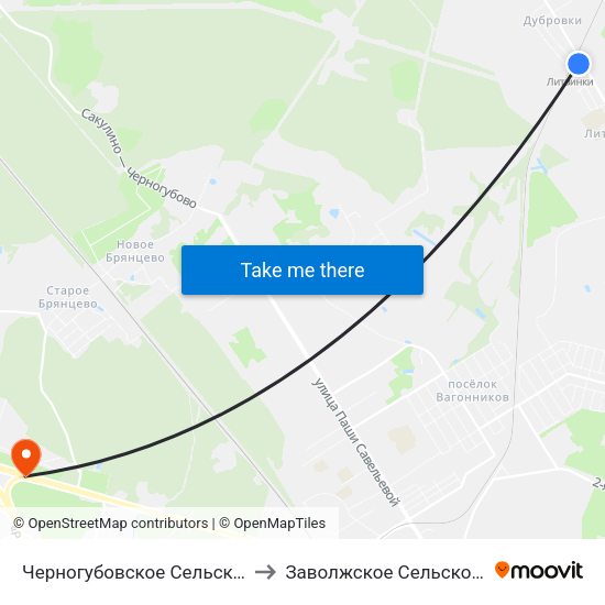 Черногубовское Сельское Поселение to Заволжское Сельское Поселение map