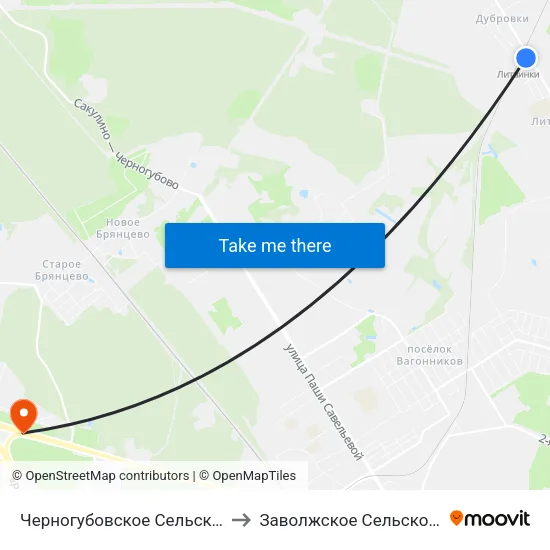 Черногубовское Сельское Поселение to Заволжское Сельское Поселение map