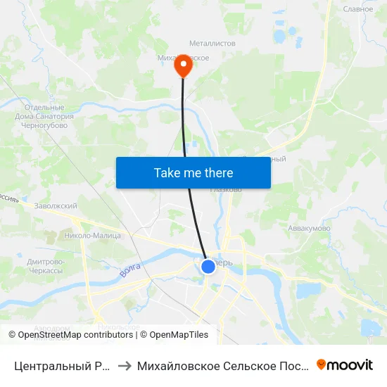 Центральный Район to Михайловское Сельское Поселение map