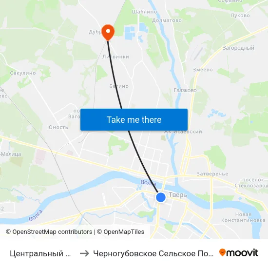 Центральный Район to Черногубовское Сельское Поселение map