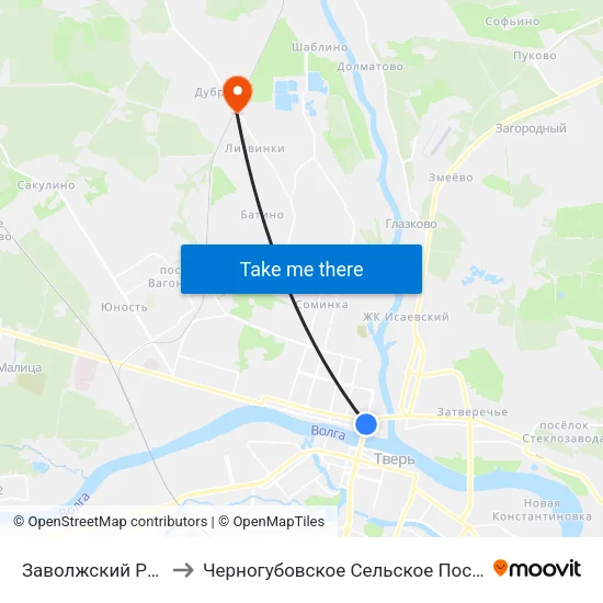 Заволжский Район to Черногубовское Сельское Поселение map