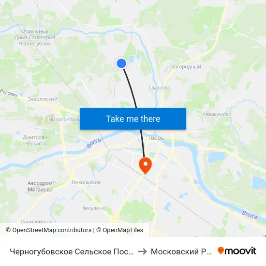 Черногубовское Сельское Поселение to Московский Район map