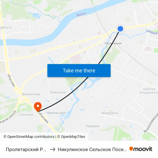 Пролетарский Район to Никулинское Сельское Поселение map