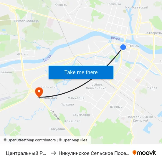 Центральный Район to Никулинское Сельское Поселение map